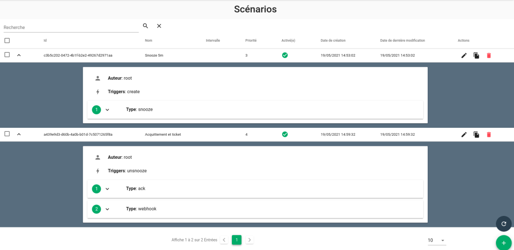 Scheduled actions in Canopsis 1