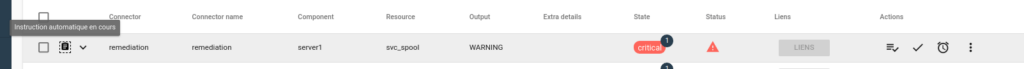 Canopsis 4.4 - Remédiation automatique - en cours d'exécution