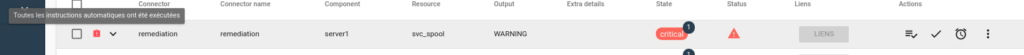 Canopsis 4.4 - Remédiation automatique - Exécution ok