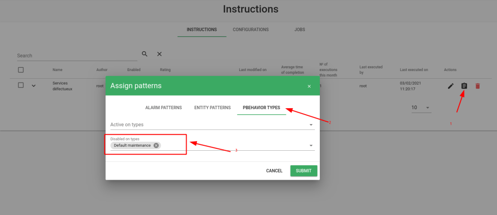 Remediation - Pbehaviors Canopsis 4.1