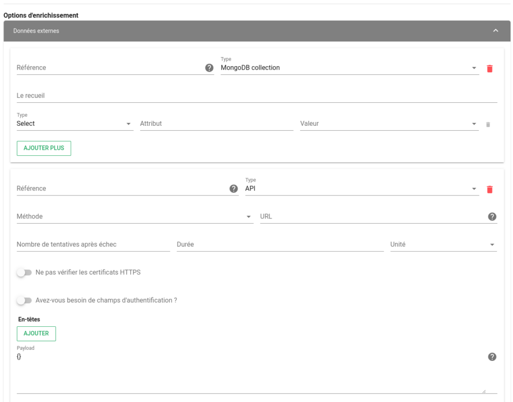 Canopsis V22.10 - Enrichment form