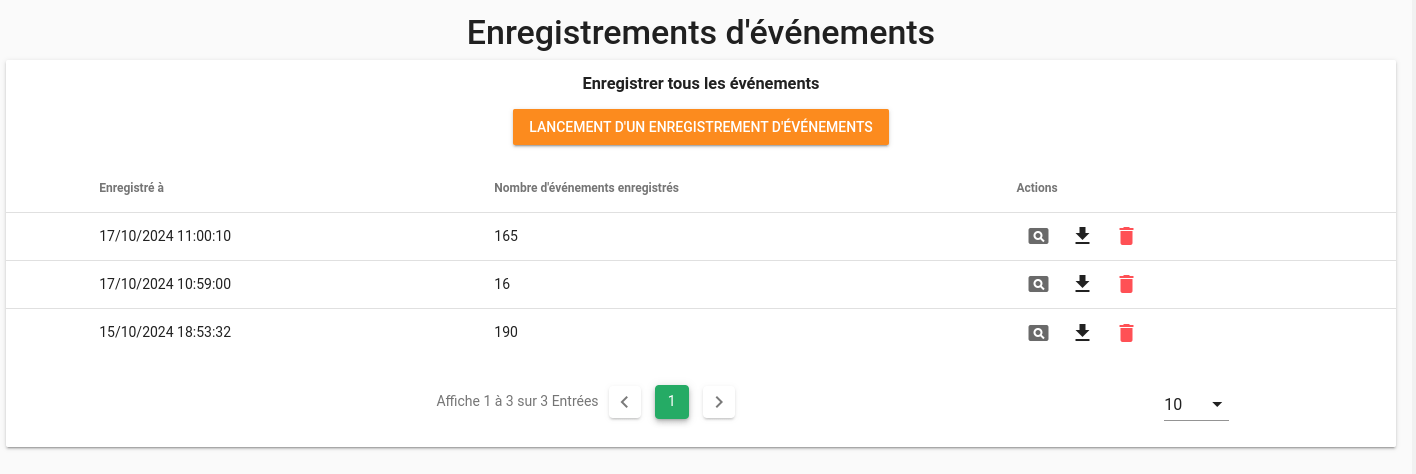 Module Canopsis - Enregistrement d'événements