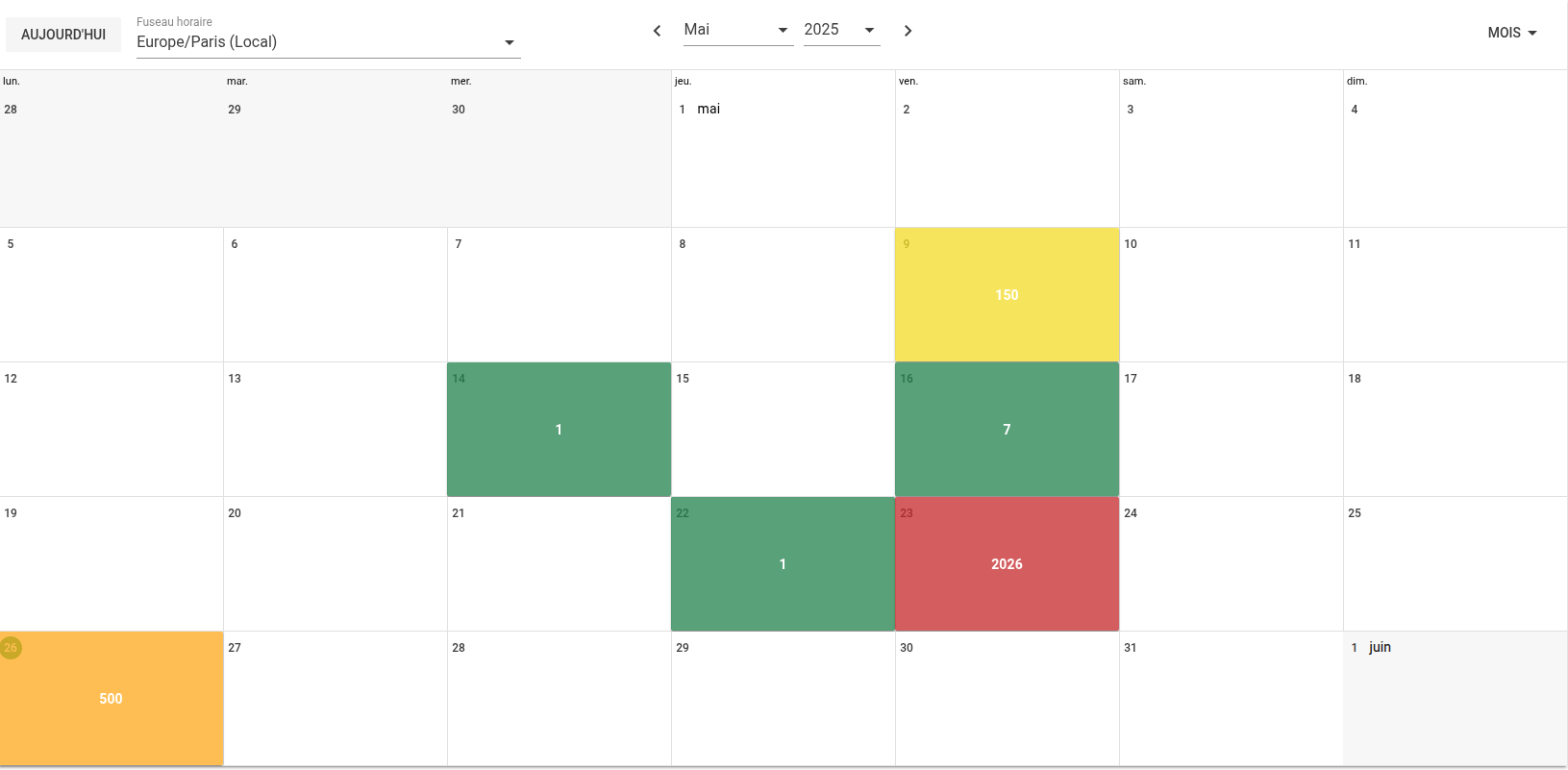 canopsis calendar